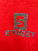 ステューシー STUSSY 90s 00s 紺タグ ロゴパーカー 赤 ヴィンテージ Vintage OLD STUSSY パーカ レッド 101MT-3127