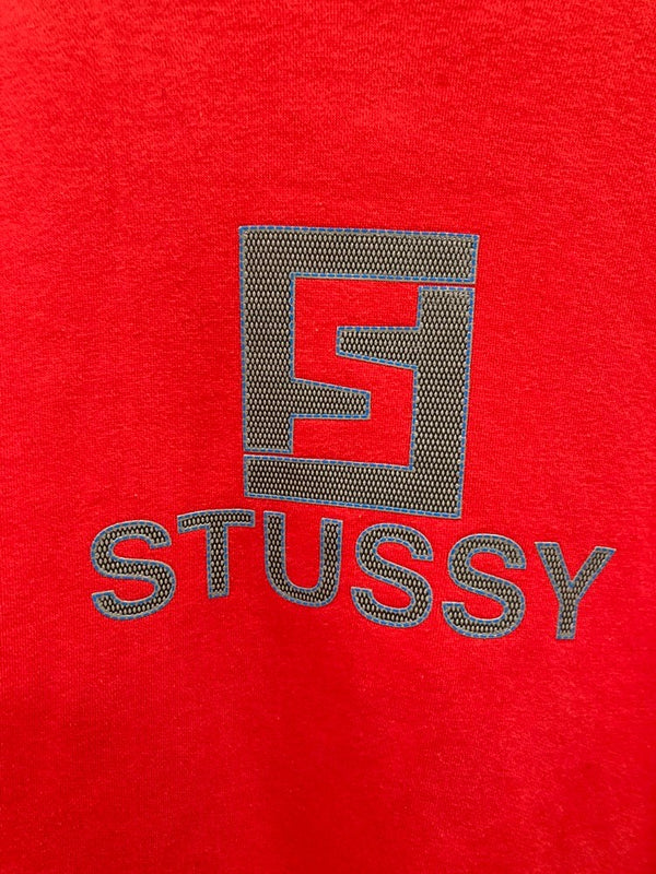 ステューシー STUSSY 90s 00s 紺タグ ロゴパーカー 赤 ヴィンテージ Vintage OLD STUSSY パーカ レッド 101MT-3127