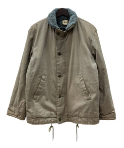 ミリタリー Military 60s 60年代 N-1 デッキジャケット MILITARY ミリタリー 民間品 ステンシル ボア EMAR ZIP サイズ42 ジャケット プリント グレー 104MT-2254