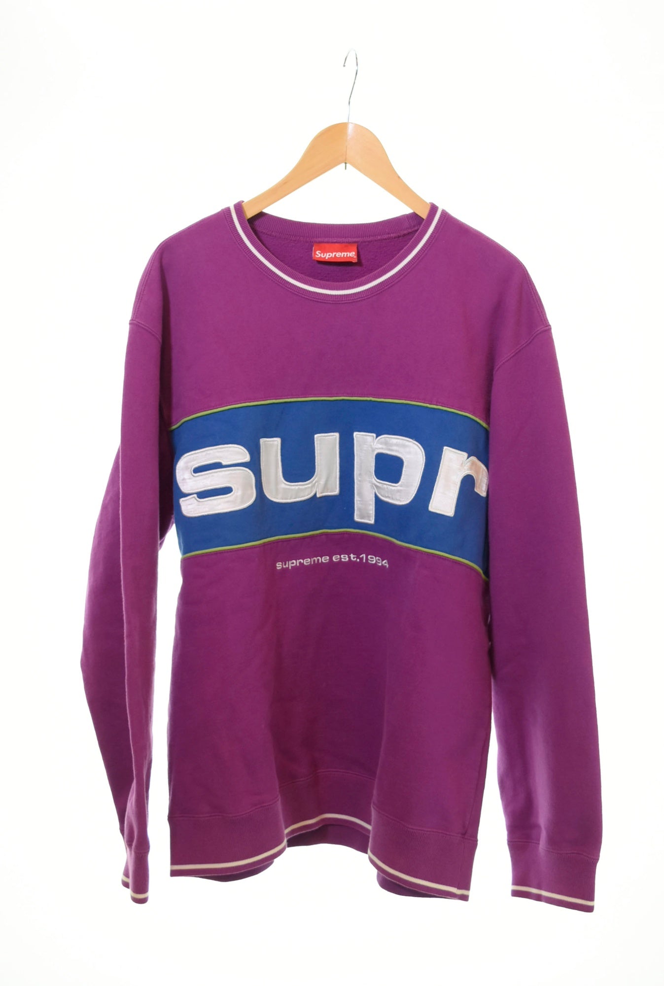 シュプリーム SUPREME 19AW Piping Crewneck スウェット 紫 スウェット パープル Lサイズ 103MT-917 |  古着通販のドンドンサガール