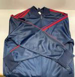 アディダス adidas 70s 80s ヴィンテージ Vintage トラックジャケット 紺 赤 ATP USA製 ジャージ ネイビー Sサイズ 101MT-3039