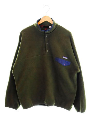 パタゴニア PATAGONIA 90s シンチラ スナップT フリースジャケット ジャケット カーキ LLサイズ 103MT-1626