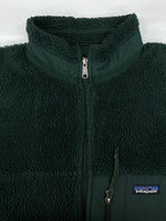 パタゴニア Patagonia 90s CLASSIC RETRO-X JACKET クラシック レトロ ジャケット ボア ジップアップ アウトドア USA製 緑 23055 ジャケット ロゴ グリーン XLサイズ 104MT-1737