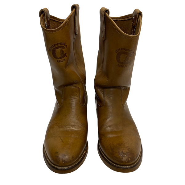 【曜日割引対象外】 チペワ CHIPPEWA ブーツ ウエスタンブーツ 26790 メンズ靴 ブーツ ペコスタイプ ブラウン 8 1/2Dサイズ 201-shoes1347 VB