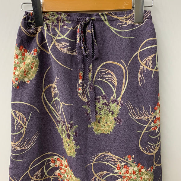 カネコイサオ kaneko isao ワンダフルワールド かごブーケ柄 チュールスカート スカート パープル 201LB-104