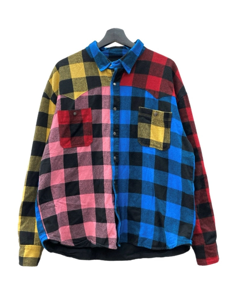 メイヨー MAYO FORGET MNOT CROSS Embroidery Check Shirt MULTI