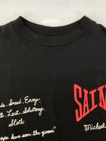 セントマイケル SAINT MICHAEL 21SS S/S TEE LOGO ロゴ Tシャツ チェーン刺繍 半袖 黒 SM-S21-0001-007 Tシャツ ロゴ ブラック Mサイズ 104MT-2005