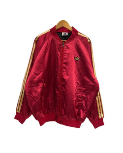 アディダス adidas 90s 00s トレフォイルロゴ 中綿ジャケット ブルゾン ヴィンテージ 赤 AA-8160 L-O ジャケット ワインレッド 101MT-5304