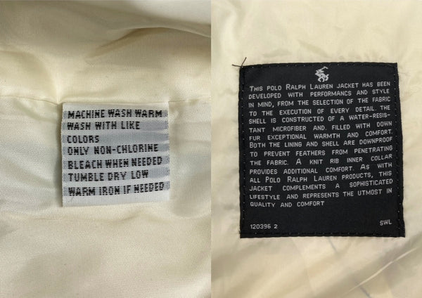 ラルフローレン RalphLauren DOWN JACKET ダウン ジャケット CUSTOM FIT ビックポニー ジップアップ 刺繍 アウター 紺 ジャケット ロゴ ネイビー Mサイズ 104MT-2142