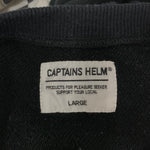 キャプテンズヘルム CAPTAINS HELM  CHECKER LOGO SWEAT スウェット ブラック Lサイズ 201MT-4449