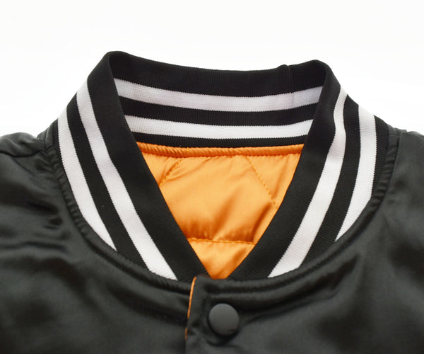 ハフ HUF BACK 2 BACK REVERSIBLE JACKET リバーシブル ジャケット ボンバージャケット 黒 JK00451 ジャケット ブラック Lサイズ 103MT-2686