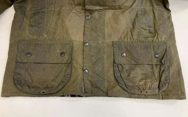 バブアー BARBOUR 90's 90年代 3ワラント BEAUFORT ビューフォート ワックス コットン オイルドジャケット ハーフコート VINTAGE ヴィンテージ A150 C46 ジャケット カーキ 101MT-5239