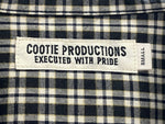 クーティー COOTIE PRODUCTIONS 23AW Check Weather Cloth O/C Jacket（Black）チェック オープンカラー ドローコード  CTE-23S210 ジャケット グレー Sサイズ 101MT-3132