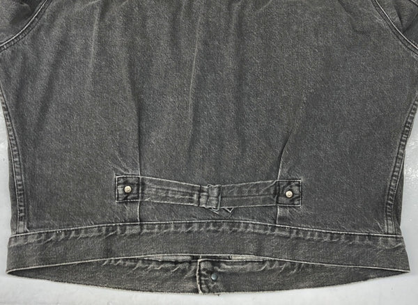 ダブルアールエル RRL 90s 90年代 DENIM JACKET デニム ジャケット 先染め ブラックデニム Gジャン 2nd 三ツ星タグ シンチバック Ralph Lauren 黒 ジャケット 無地 ブラック 104MT-1388