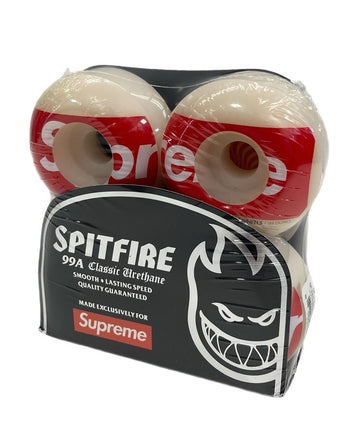 シュプリーム SUPREME Spitfire Classic shop wheels RED BAR スケボー タイヤ ホイール 雑貨 ホワイト 101goods-164