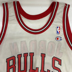 【曜日割引対象外】 チャンピオン Champion 90's NBA ユニフォーム JORDAN BULLS 45 USA製 ノースリーブ ホワイト 44サイズ 201MT-4220 VB