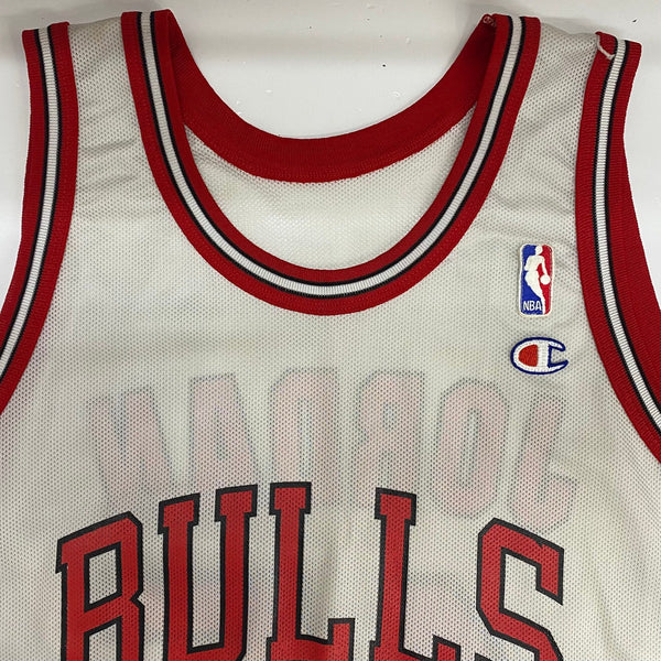 【曜日割引対象外】 チャンピオン Champion 90's NBA ユニフォーム JORDAN BULLS 45 USA製 ノースリーブ ホワイト 44サイズ 201MT-4220 VB