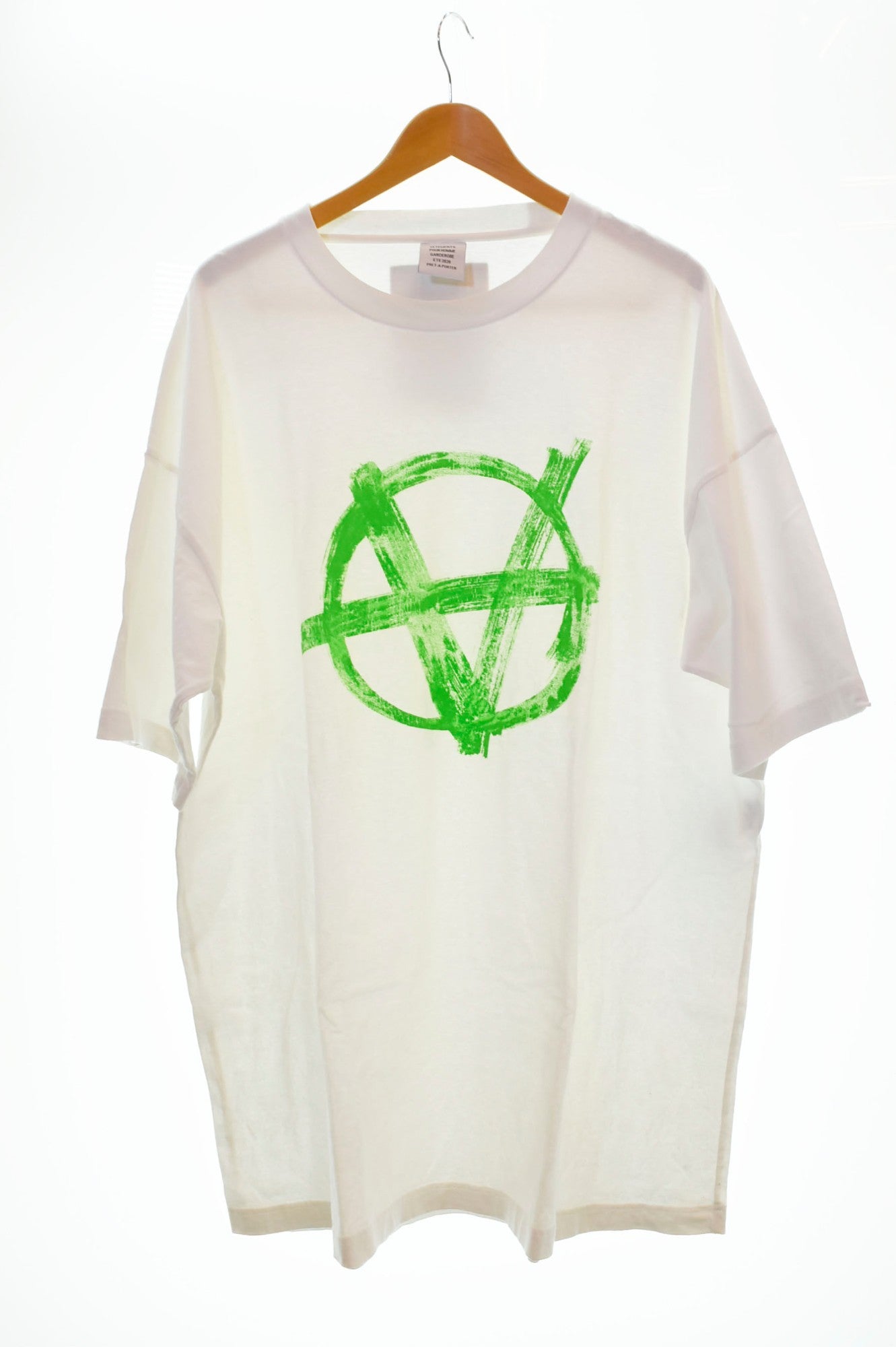 ヴェトモン VETEMENTS 20SS ANARCHY TEE オーバーサイズ アナーキープリント Tシャツ 白 Tシャツ ホワイト  103MT-1427 | 古着通販のドンドンサガール