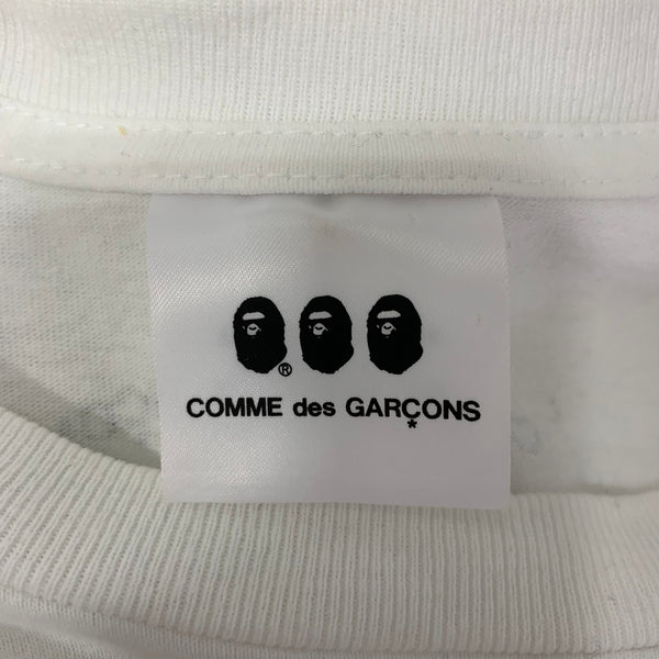 アベイシングエイプ A BATHING APE COMME des GARCONS コラボ 001LTI731901C ロンT ホワイト XLサイズ 201MT-4796