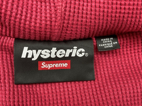 シュプリーム SUPREME × HYSTERIC GLAMOUR ヒステリックグラマー 24FW Thermal Lined Zip Up Hooded Sweatshirt 赤 パーカ プリント レッド Lサイズ 104MT-1689