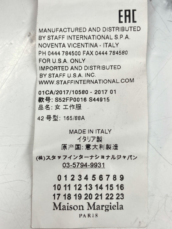 エムエムシックス MM6 メゾンマルジェラ Maison Margiela オールインワン ジャンプスーツ フロントボタン ギミック デザイン イタリア製 BLACK 黒 S52FP0016 S44915 つなぎ・オーバーオール 無地 ブラック SIZE42 104LT-60