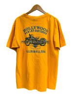 ハーレーダビットソン Harley-Davidson 00s 00's ©2004 バイク バイカー モーターサイクル バックプリント アメリカ製 MADE IN USA US古着 黄色 Tシャツ イエロー Lサイズ 101MT-4527