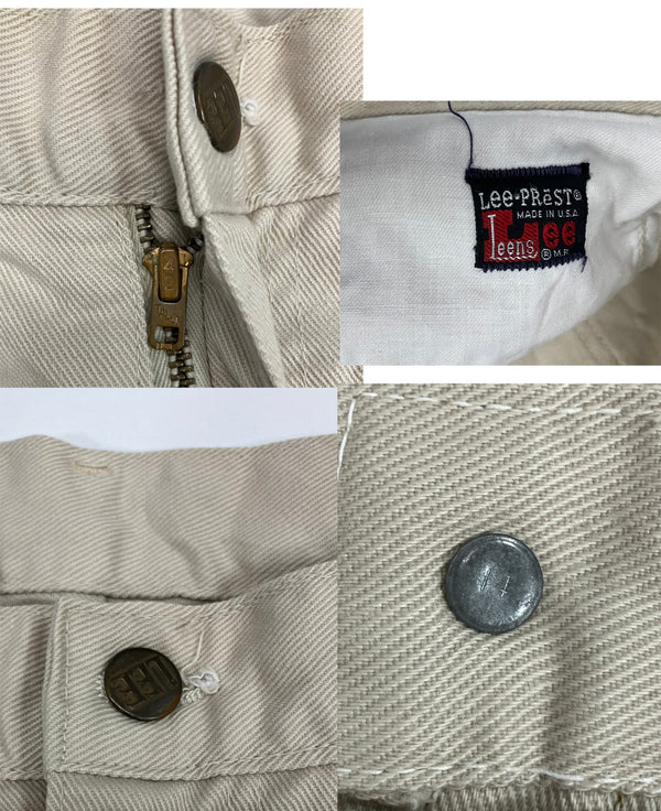 リー Lee 70's 70年代 大文字LEE Lee-PReST Leens ツイル ワークパンツ 42TALON ZIPPER VINTAGE ヴィンテージ ボトムスその他 ホワイト 101MB-683