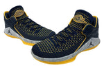 ナイキ NIKE 17年製 AIR JORDAN 32 LOW PF MICHIGAN エア ジョーダン ミシガン AJ32 カレッジ シューズ 黄 紺 AH3347-405 メンズ靴 スニーカー ネイビー 29cm 104S-901