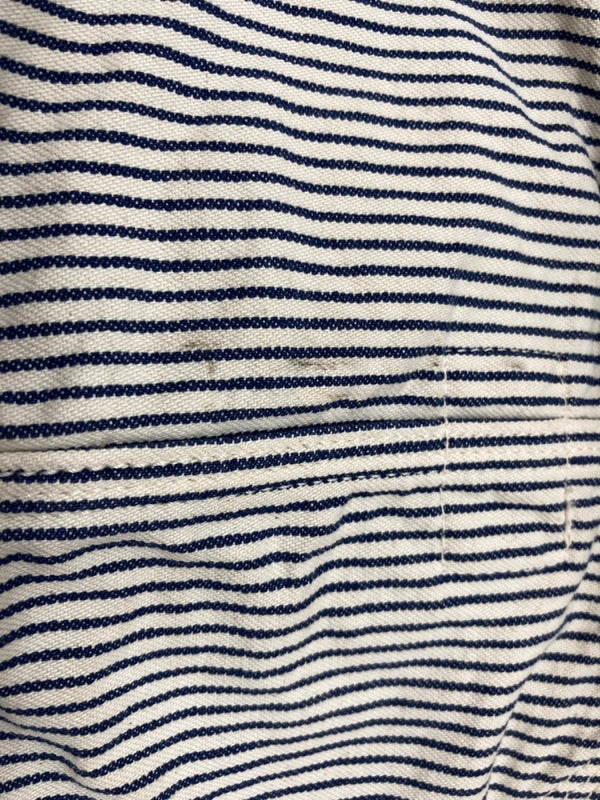 ネイバーフッド NEIGHBORHOOD SHIPYARD H/C-JKT シップヤード ヒッコリー HICKORY カバーオール ワーク ライトアウター JACKET WHITE 白 BLUE 青 091ARNH-JKM01 ジャケット ストライプ ホワイト Mサイズ 104MT-1822