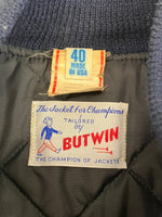 バトウィン BUTWIN 60~70年代 60's 70's スタジャン 袖レザー アワードジャケット バーシティジャケット VINTAGE ヴィンテージ MADE IN USA アメリカ製 40 ジャケット ネイビー 101MT-5231