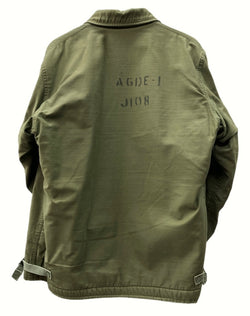 ミリタリー Military Item A-2 DECK JACKET デッキ ジャケット US ARMY アーミー アウター ヴィンテージ ミリタリー 42-44 緑 ジャケット ロゴ カーキ Lサイズ 104MT-824