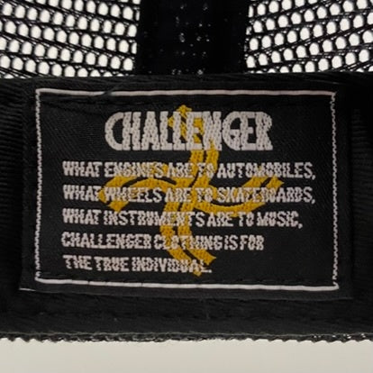 【中古】チャレンジャー CHALLENGER メッシュキャップ 帽子 メンズ帽子 ブラック フリーサイズ 201goods-555