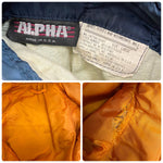 【曜日割引対象外】 アルファ インダストリーズ ALPHA INDUSTRIES 80's 旧タグ USA製 MA-1 フライトジャケット ジャケット ネイビー Lサイズ 201MT-4431 VB