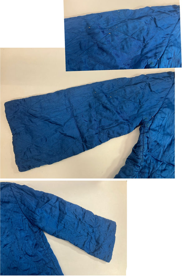 ヴィンテージ vintage 50's 50年代 チャイナジャケット カンフー スリーピング 龍 ドラゴン 刺繍 サテン キルティング ジャケット ブルー 101MT-4801