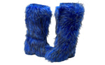 イエロー YELLO BEAR HUG LONG BOOTS ファー ロングブーツ 厚底 ロゴ プリント 平成 Y2K BLUE  レディース靴 ブーツ その他 ブルー XL 104S-1013