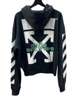 オフホワイト OFF-WHITE 19AW Diag Waterfall Over Hoodie ダイアグ ウォーター フォール オーバー フーディ パーカー 黒 OMBB037E19E30015 パーカ ロゴ ブラック Sサイズ 104MT-1248