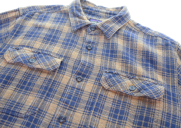 パタゴニア PATAGONIA ORGANIC COTTON オーガニックコットン 長袖 フランネルチェックシャツ 53947FA16 長袖シャツ ブラウン Mサイズ 103MT-2836
