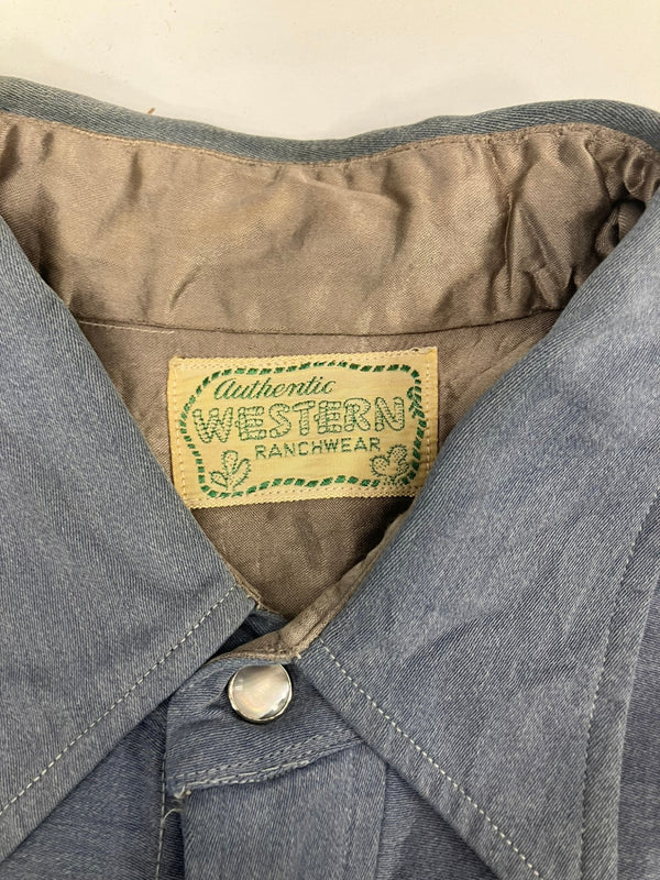 ヴィンテージ vintage 60's 60年代 AUTHENTIC WESTERN RUNCHWEAR レーヨンギャバ ウエスタンシャツ 長袖シャツ 101MT-5355