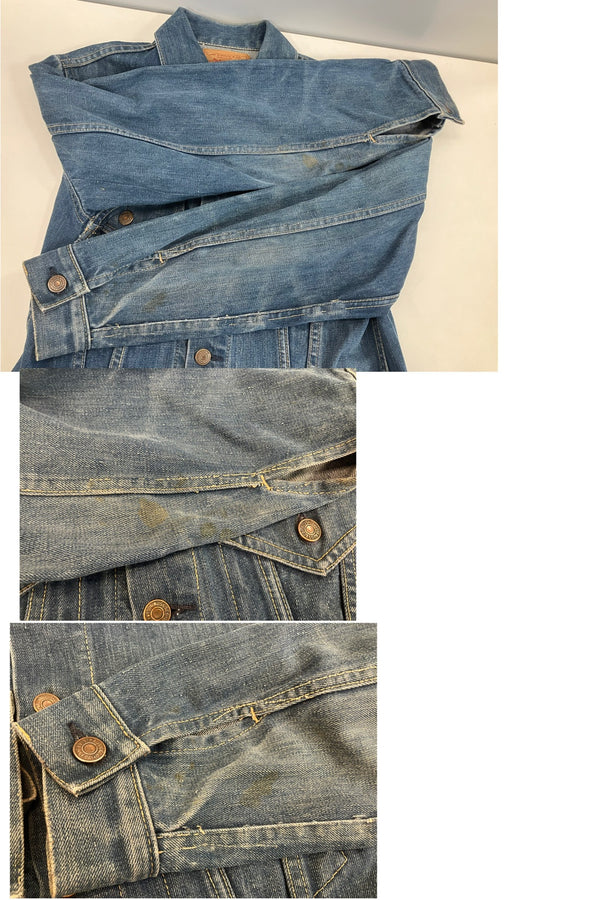 リーバイス Levi's 60’s～70's 60年代 70年代 70505 BIGE ビッグE 不均等V トラッカージャケット デニムジャケット Gジャン 4th vintage ヴィンテージ - ジャケット ブルー 101MT-4123