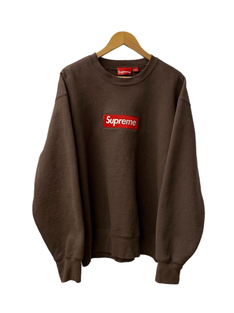 シュプリーム SUPREME ボックスロゴ BOX LOGO クルーネック スウェット ブラウン Mサイズ 201MT-2450 |  古着通販のドンドンサガール