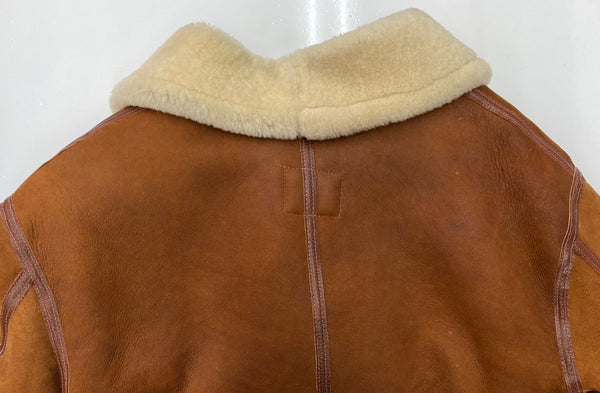 アヴィレックス AVIREX TYPE B-6 FLIGHT JACKET フライト ジャケット スウェード レザー ムートン ボア ミリタリー アウター USA製 茶 サイズ40 ジャケット 無地 ブラウン 104MT-2233
