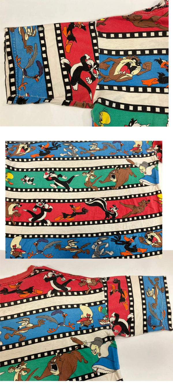 ヴィンテージ vintage Looney Tunes ルーニー・テューンズ キャラクター 両面プリント オールオーバープリント - Tシャツ マルチカラー 101MT-4007