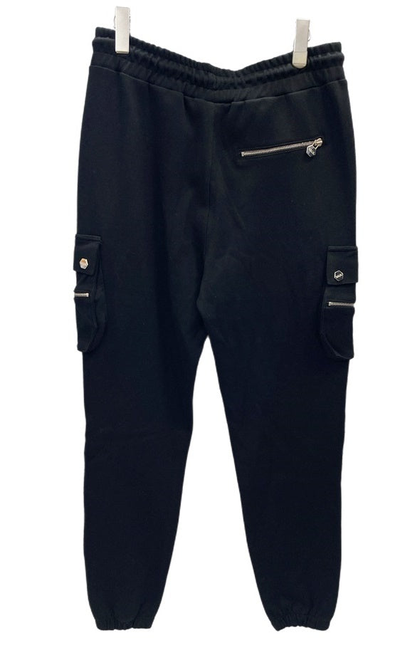 ボーラー BALR. OLAF STRAIGHT CARGO SWEATPANTS スウェットカーゴパンツ 黒  ボトムスその他 無地 ブラック Lサイズ 101MB-461