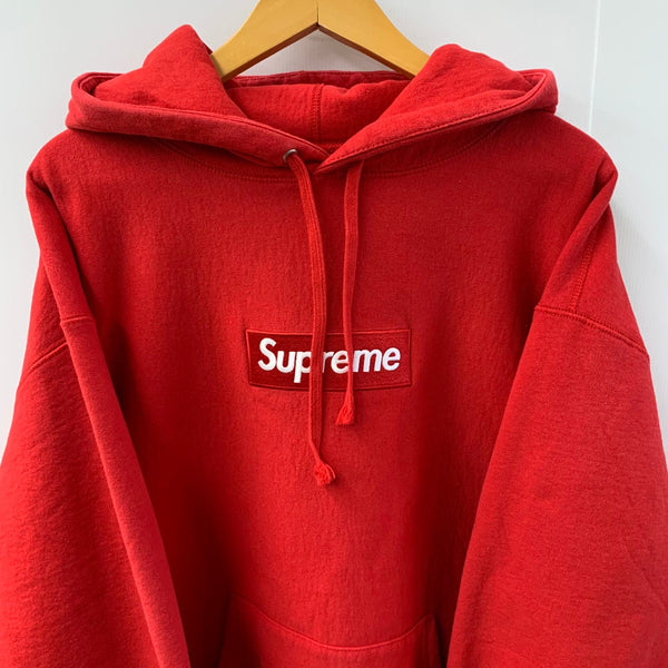 シュプリーム SUPREME Box Logo Hooded Sweatshirt パーカ レッド Lサイズ 201MT-4820