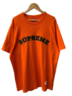 シュプリーム SUPREME 21AW タータンチェックロゴ Tシャツ ロゴ オレンジ XLサイズ 201MT-2345