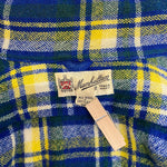 【曜日割引対象外】 ヴィンテージ vintage 40's Manhattan チェックウールシャツ 長袖シャツ ブルー 2サイズ 201MT-4701 VB