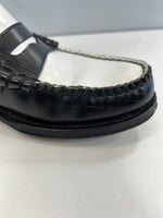 ジーエイチバス G.H.BASS Weejuns LARSON ラーソン ツートンカラー コイン ローファー 白 黒 BA11010H 001 メンズ靴 ローファー ブラック サイズ42 101sh-2090