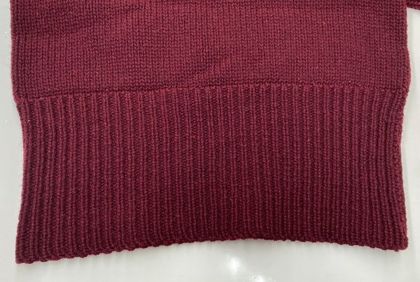 ヴィンテージ vintage 40s 40年代 Rugby KNITTING MILLS Wool Sweater ニット ロングリブ えんじ バーガンディ セーター 無地 ワインレッド 104MT-1872