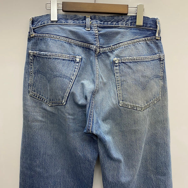 【曜日割引対象外】 リーバイス Levi's 60's 501XX 紙パッチ オフセット Vステッチ 隠しリベット足長R W32 デニム ブルー 201MB-1105 VB