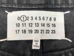 メゾンマルジェラ Maison Margiela スラッシュ ディテール カット アウト ジーンズ SLASH DETAIL CUT OUT JEANS DENIM BLACK 黒 S51LA0051 S30743 デニム 無地 グレー 104LB-7